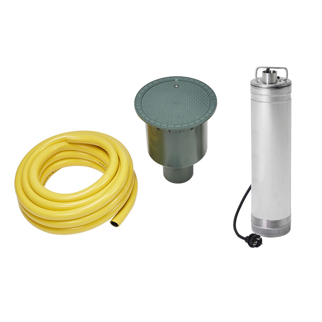 Zisterne Herkules 'Komplettpaket Garten' grün 1600 l