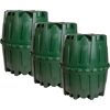 Drei grüne Herkules-Tanks nebeneinander.