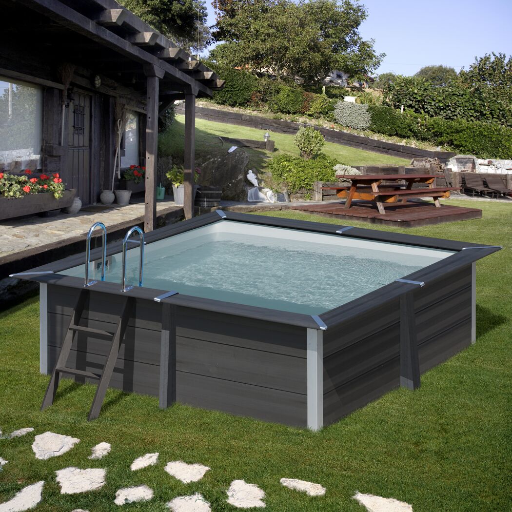 Composite Pool-Set 'Avantgarde' 326 x 96 x 326 cm mit Sandfilter und Trittleiter