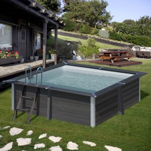 Composite Pool-Set 'Avantgarde' 326 x 96 x 326 cm mit Sandfilter und Trittleiter