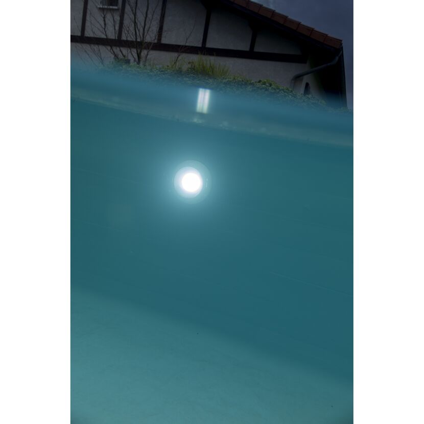 LED-Poolbeleuchtung für Holzpools und Pool 'Composite' weiß Ø 22 x 4 cm