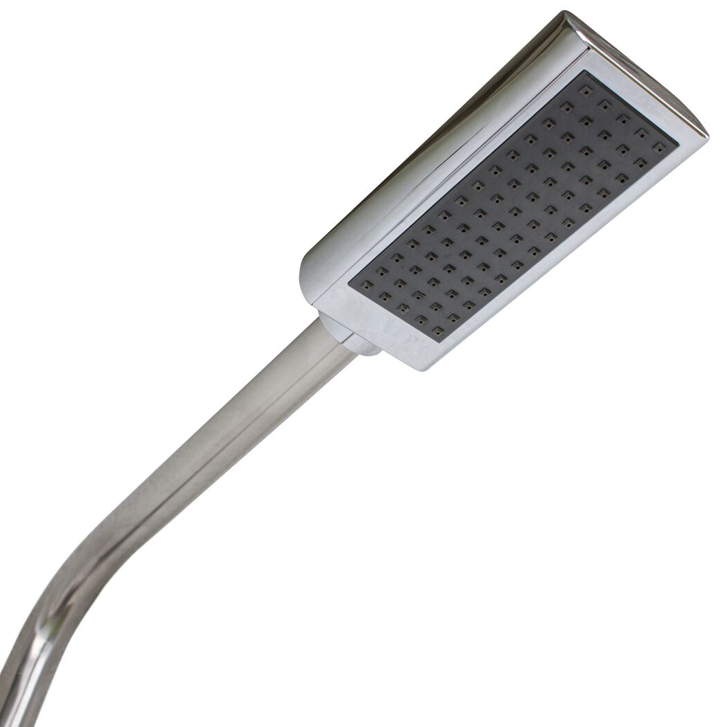 Duschkopf aus Metall mit rechteckigem Duschkopf