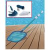 Poolzubehör-Set 4-tlg. mit Kescher, auf Holzboden