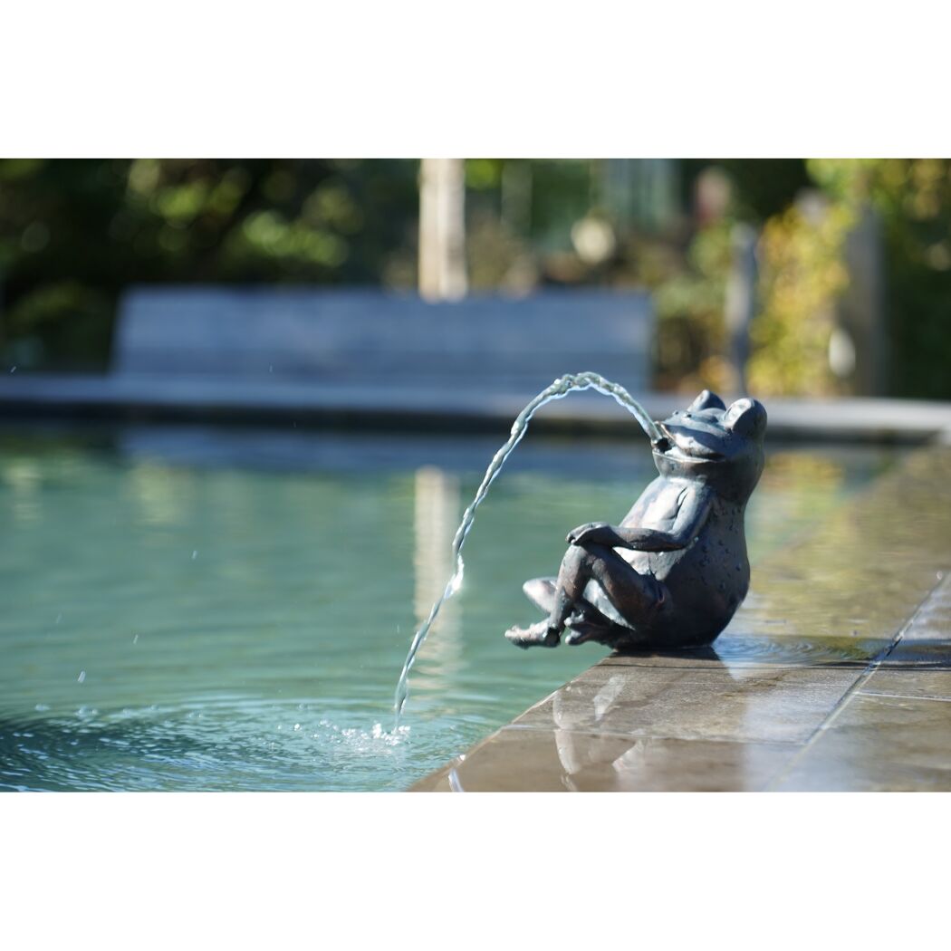 Wasserspeier 'Frosch' 15 x 20 x 23 cm
