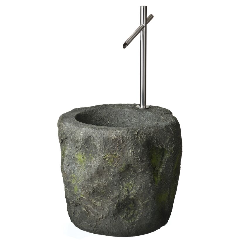 Brunnen 'Sacramento' rund in Steinoptik Ø 40 x 73 cm