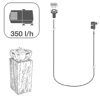 Darstellung Wasserspiel Nashville mit Pumpe und LED-Beleuchtung