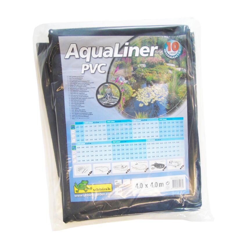 Schwarze Teichfolie in Verpackung