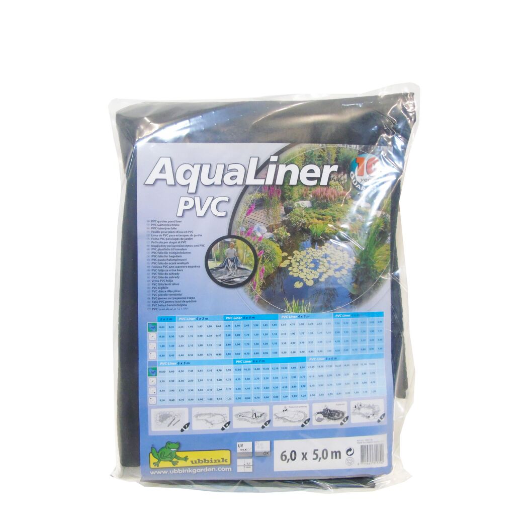 Schwarze Teichfolie Aquqliner 6,0 x 5,0m in Verpackung