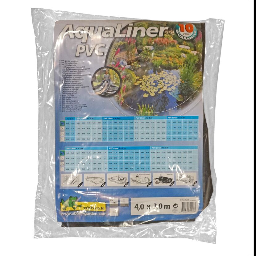 Schwarze Aqualiner Teichfolie in Verpackung