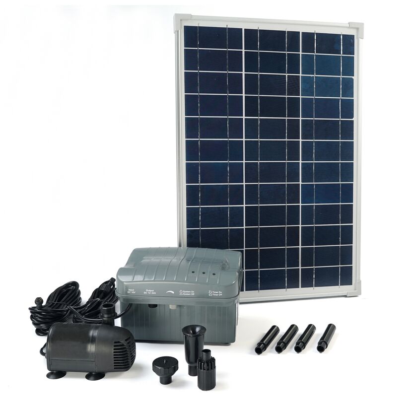 Solar Teichpumpe mit Solarmodul und Zubehör
