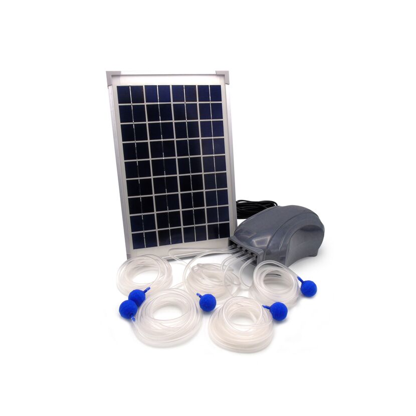 Solar Teichbelüfter mit Schläuchen und Ausströmern