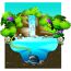 Wasserfall mit Pumpe im Teich