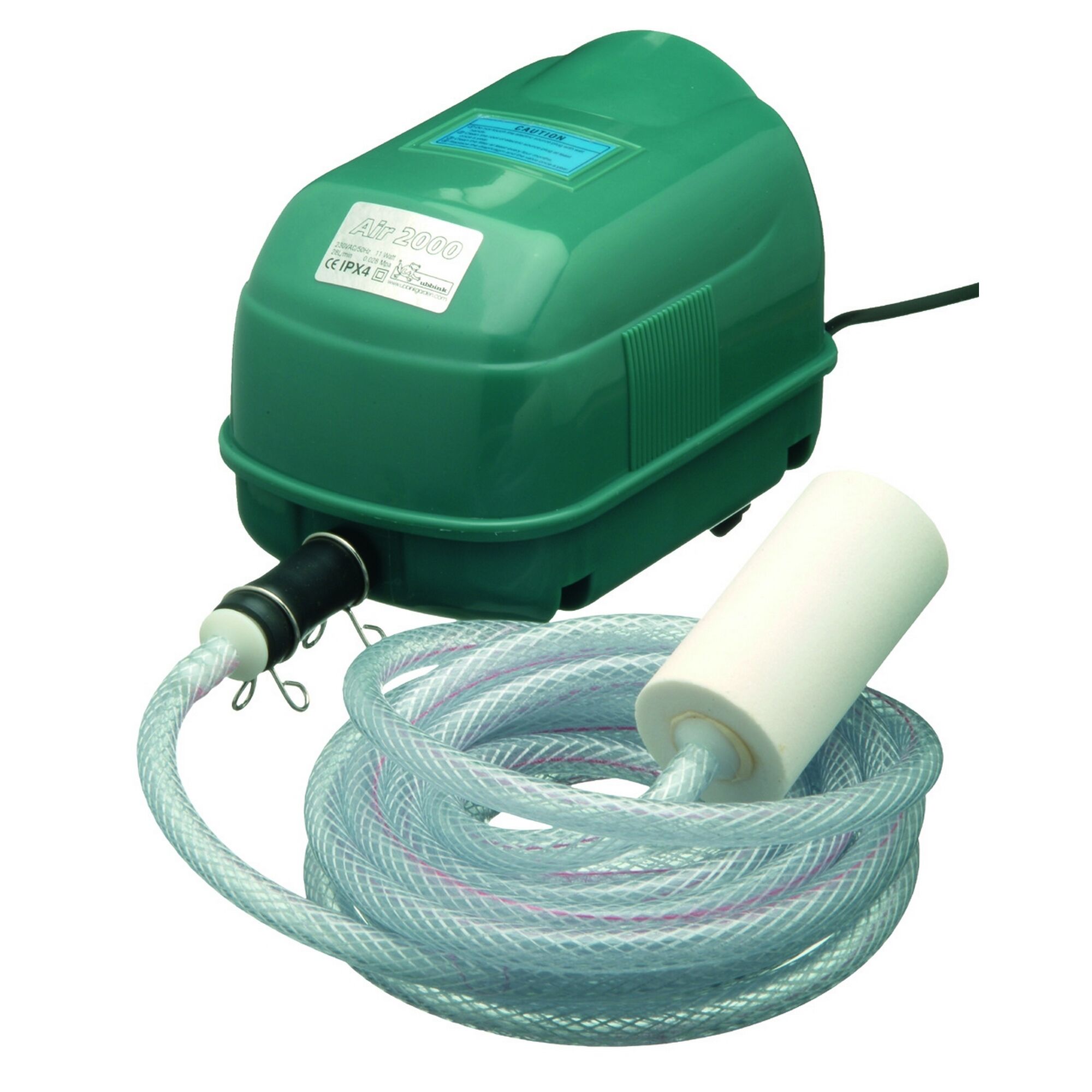 Grüner Lüfter Air 2000 mit Schlauch und Ausströmer