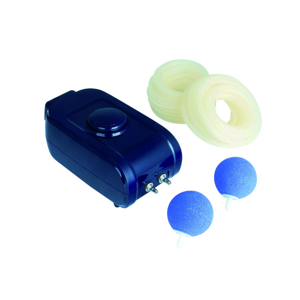 Belüftungspumpe Air 200 Outdoor mit Schläuchen und Ausströmern