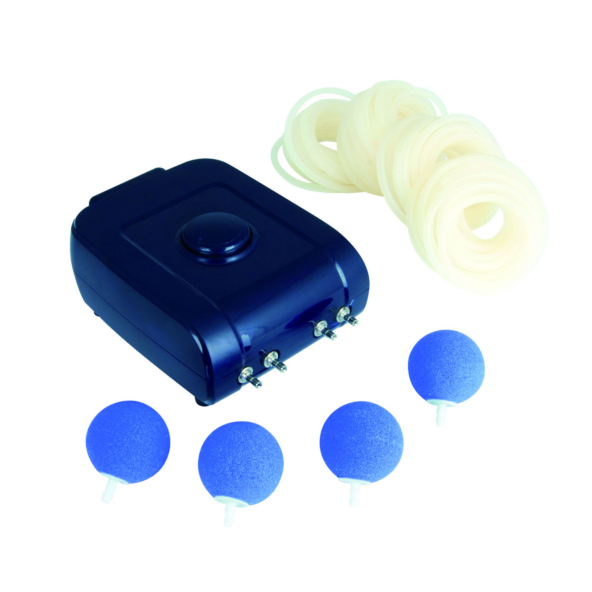 Belüftungspumpe Air 1000 Outdoor mit Schläuchen und Ausströmern