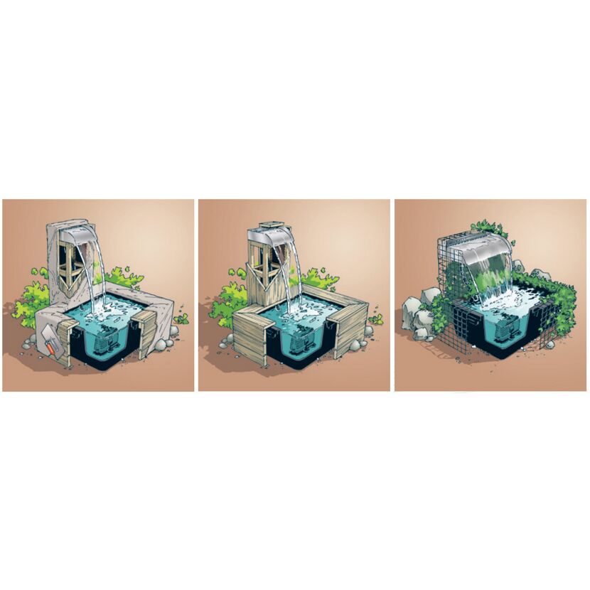 Wasserfallset 'Nevada' mit LED-Beleuchtung 30 x 33 x 13 cm
