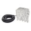 Steckdose im Steindesign mit Kabel