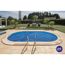 Abgedeckter Pool im Garten