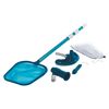 Poolreinigungsset mit Kescher, Bürste und Schlauch