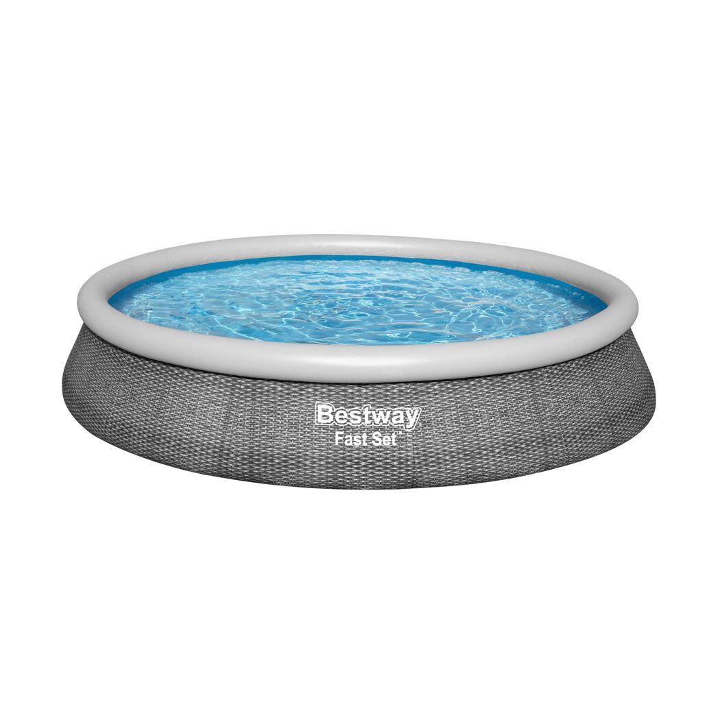 Aufstellpool 'Fast Set™' grau/weiß rund Ø 396 x 84 cm