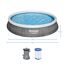 Aufstellpool 'Fast Set™' grau/weiß rund Ø 396 x 84 cm