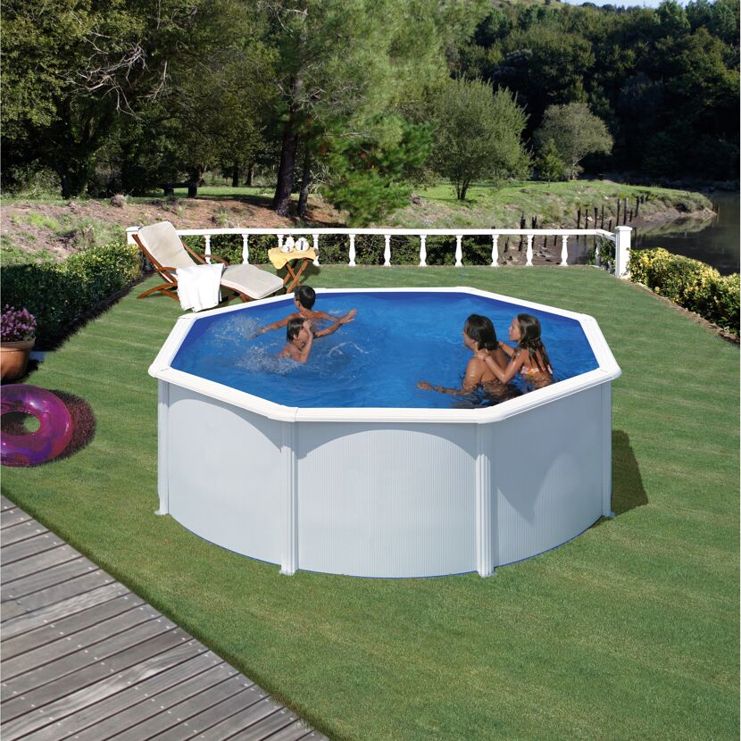 Stahlwandpool-Set 'Fidji' Ø 300 x 120 cm mit Sicherheitsleiter und Sandfilteranlage