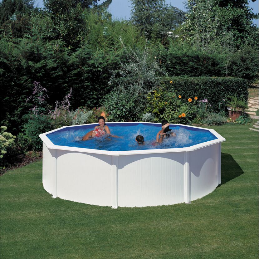 Stahlwandpool-Set 'Fidji' Ø 460 x 120 cm mit Sicherheitsleiter und Sandfilteranlage