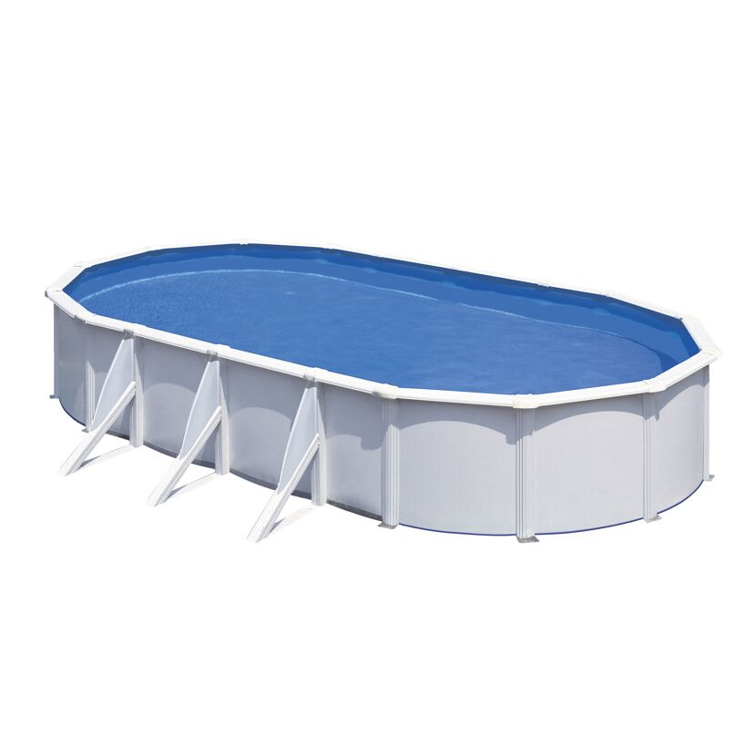 Stahlwandpool-Set 'Fidji' 610 x 375 x 120 cm mit Sicherheitsleiter und Sandfilteranlage