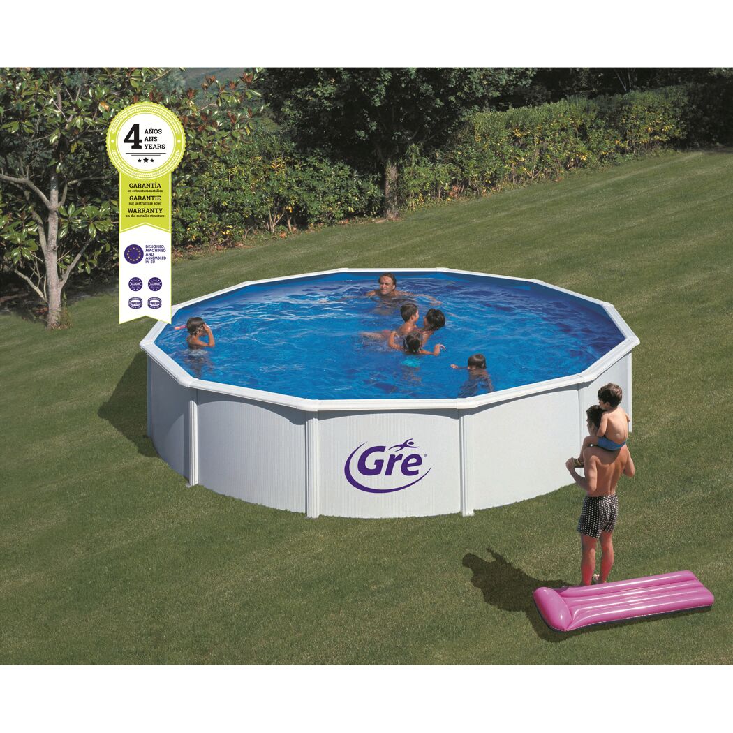 Stahlwandpool-Set 'Fidji' Ø 550 x 120 cm mit Sicherheitsleiter und Sandfilteranlage