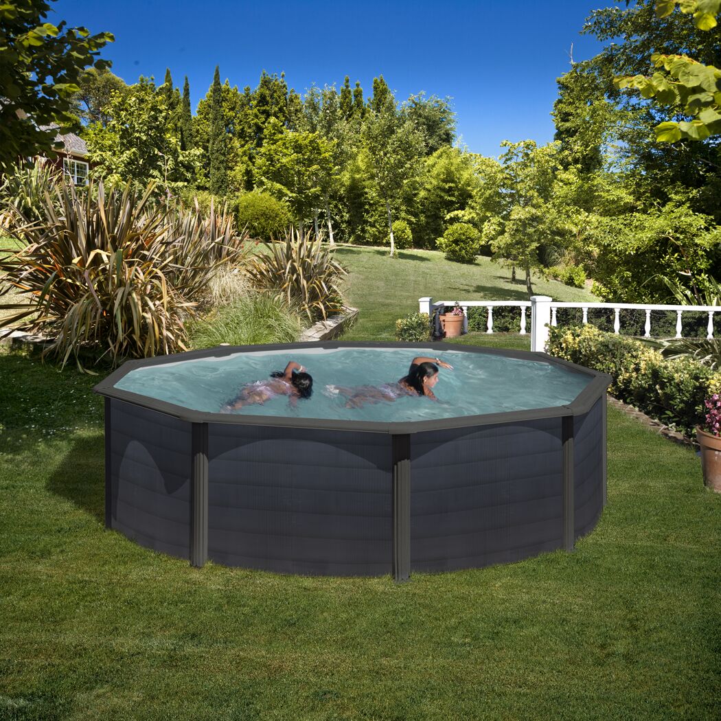 Stahlwandpool-Set 'Kea' Ø 460 x 120 cm mit Sicherheitsleiter und Sandfilteranlage