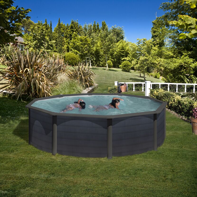Stahlwandpool-Set 'Kea' Ø 460 x 120 cm mit Sicherheitsleiter und Sandfilteranlage
