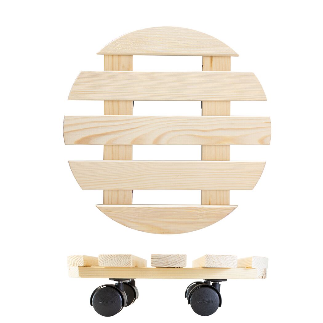 Pflanzenroller 'GH 0018' beige Ø 30 cm