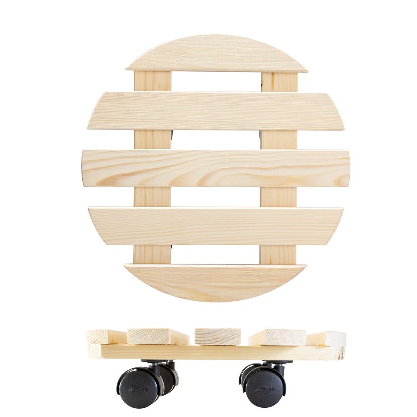 Pflanzenroller 'GH 0018' beige Ø 30 cm