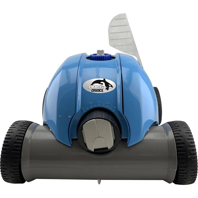 Blauer Poolroboter Orca 50CL von vorne