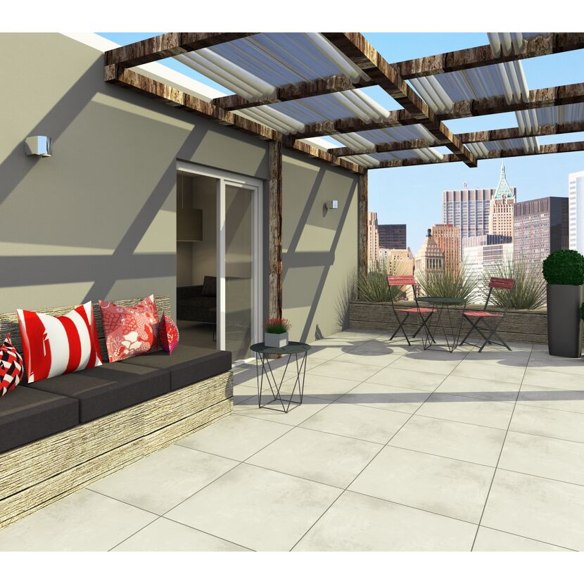 Dachterrasse mit Sitzecke und Tisch