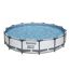 Aufstellpool Bestway Steel Pro Max mit Wasser gefüllt.