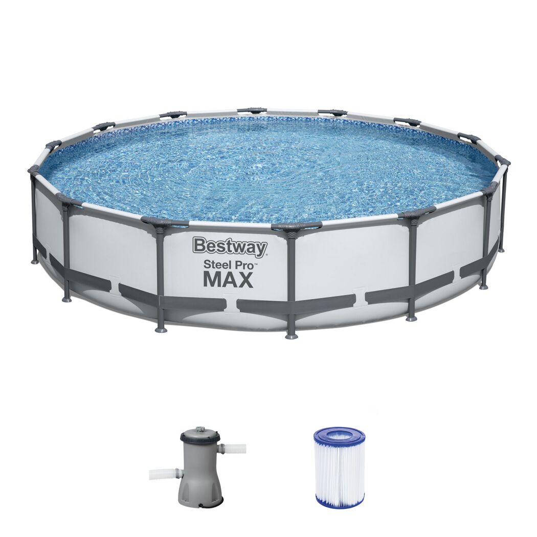 Bestway Steel Pro Max Frame Pool mit Filterpumpe und Filterkartusche