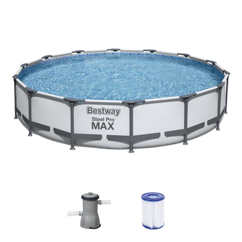 Bestway Steel Pro Max Frame Pool mit Filterpumpe und Filterkartusche