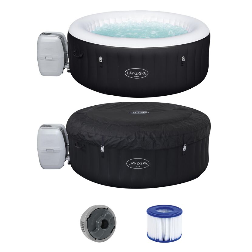 Aufblasbarer Whirlpool Lay-Z-Spa Miami mit Zubehör