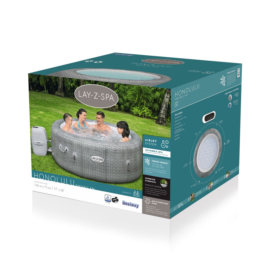 Lay-Z-Spa Honolulu auf der Verpackung