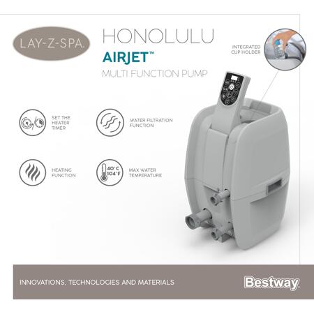 17. Bild von Whirlpool 'Lay-Z-Spa™ Honolulu AirJet' grau/weiß Ø 196 x 71 cm