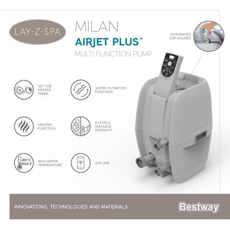 17. Bild von Whirlpool 'Lay-Z-Spa™ Milan AirJet Plus' blau/weiß 196 x 71 cm