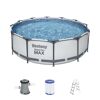 Bestway Steel Pro MAX Pool mit Pumpe, Filter und Leiter