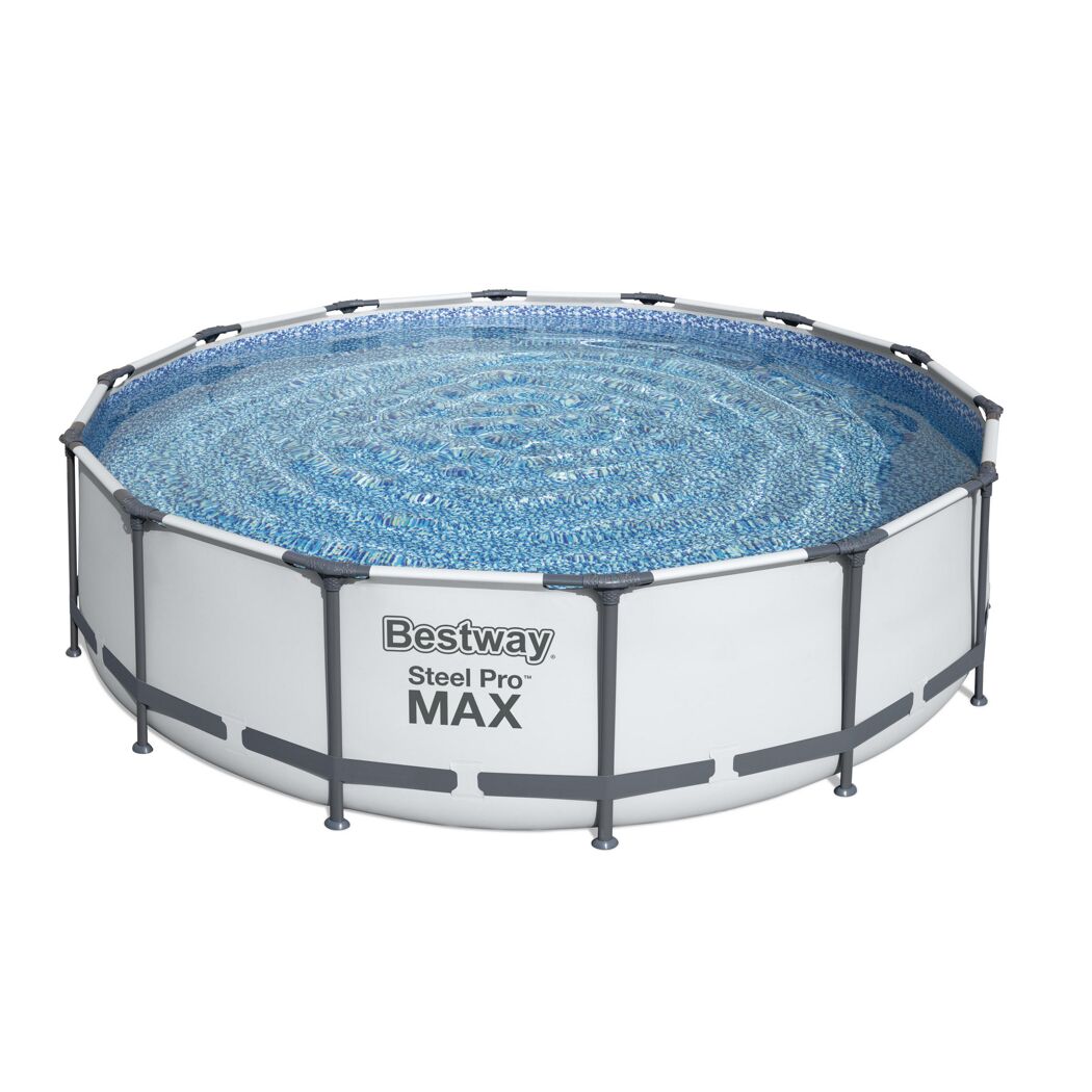 Aufstellpool Bestway Steel Pro MAX mit Wasser gefüllt.