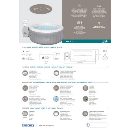 5. Bild von Whirlpool 'Lay-Z-Spa™ St. Lucia AirJet' silbergrau/weiß Ø 170 x 66 cm
