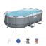 Ovaler Aufstellpool Power Steel von Bestway mit Zubehör.