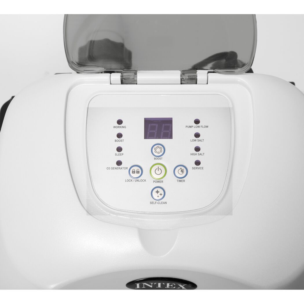 Bedienfeld des Intex Salzwassersystems Krystal Clear