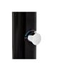 Schwarze Solardusche mit silbernem Drehknopf