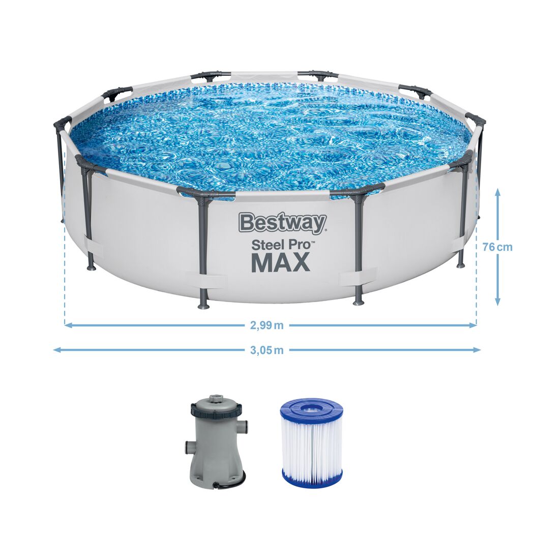 Bestway Steel Pro Max Pool mit Filterpumpe
