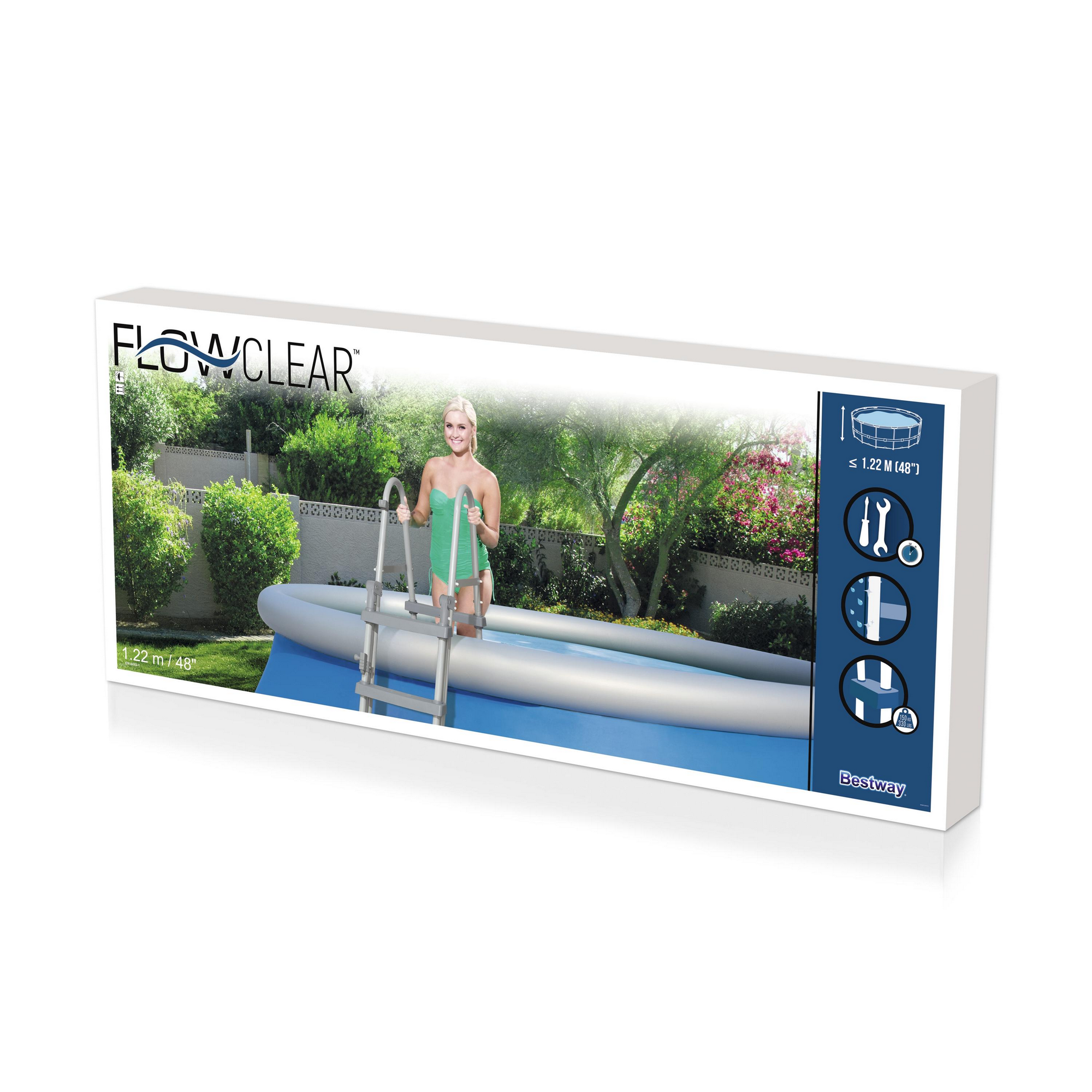 Pool-Übersteigleiter 'Flowclear' 4-Stufig, 122 cm + product picture